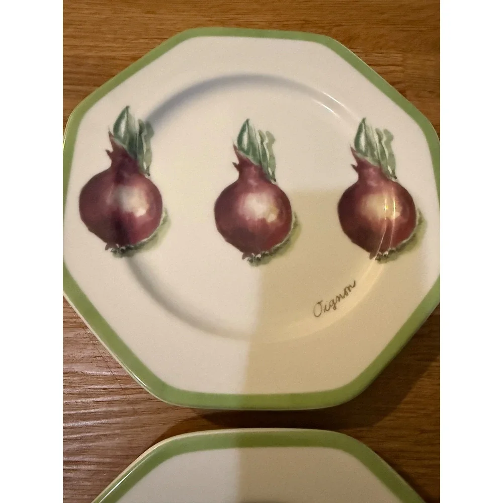 🥬 Williams-Sonoma Vegetable Garden Salad Plates – Set of 4 – 8.25